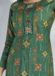 A-line Simple Kurti Set In Green Color